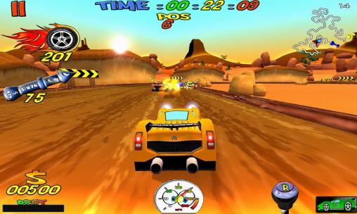 Gameplay of the Cartoon racing for Android phone or tablet.