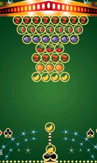 Gameplay of the Casino bubble shoot for Android phone or tablet.