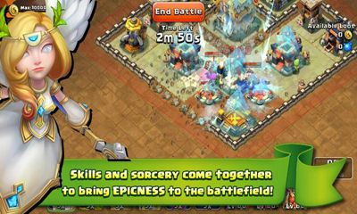 Gameplay of the Castle Clash for Android phone or tablet.