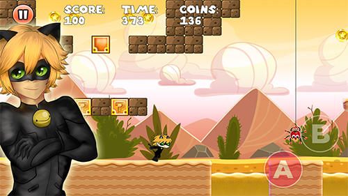Gameplay of the Cat Noir miraculous adventure for Android phone or tablet.