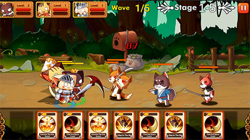 Cats King: Battle dog wars - Android game screenshots.