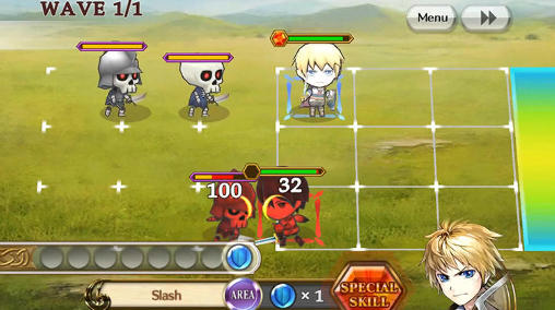 Gameplay of the Chain chronicle RPG for Android phone or tablet.