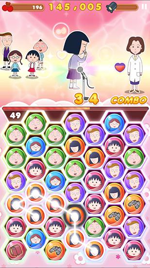 Gameplay of the Chibi Maruko-chan: Dream stage for Android phone or tablet.