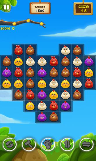 Gameplay of the Chicken crush 3 for Android phone or tablet.