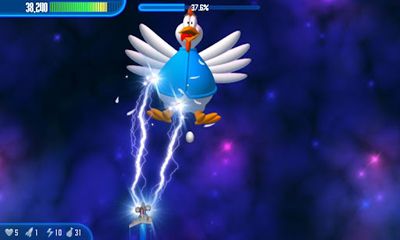 Gameplay of the Chicken Invaders 3 for Android phone or tablet.