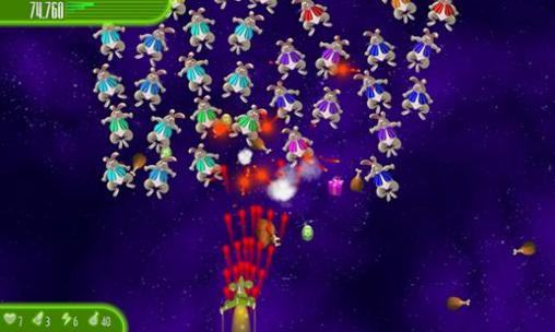 Gameplay of the Chicken invaders 4: Ultimate omelette. Easter edition for Android phone or tablet.