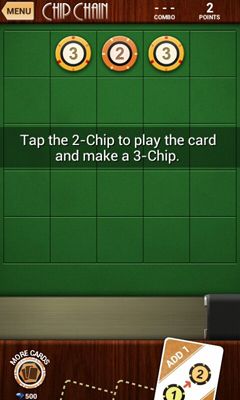 Gameplay of the Chip Chain for Android phone or tablet.
