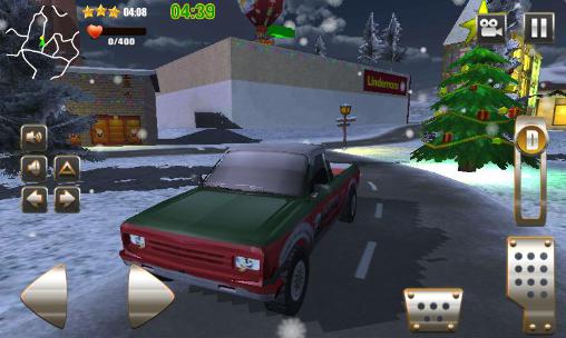 Gameplay of the Christmas snow: Truck legends for Android phone or tablet.