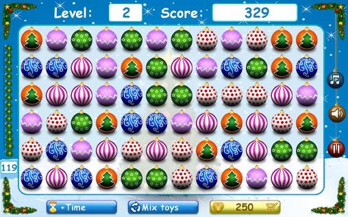 Gameplay of the Christmas tree toys for Android phone or tablet.