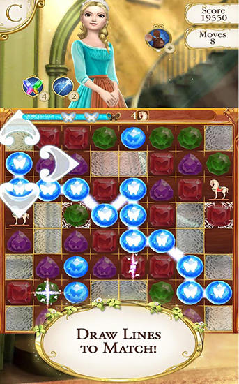 Gameplay of the Cinderella: Free fall for Android phone or tablet.