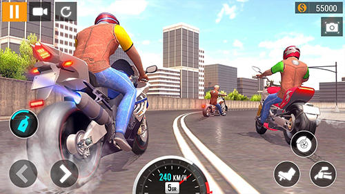 City motorbike racing - Android game screenshots.