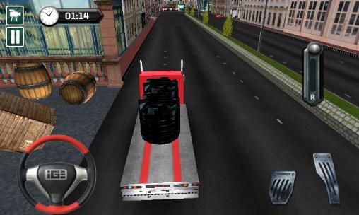 Gameplay of the City transporter 3D: Truck sim for Android phone or tablet.