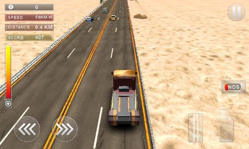 Gameplay of the City truck racing 3D for Android phone or tablet.