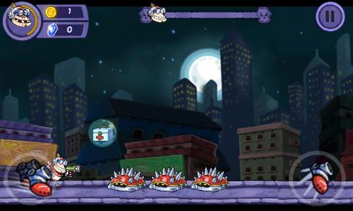 Gameplay of the City war: Robot battle for Android phone or tablet.