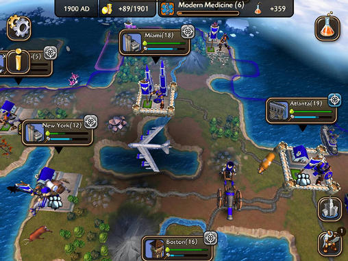 Gameplay of the Civilization: Revolution 2 for Android phone or tablet.
