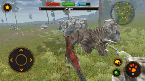 Gameplay of the Clan of dilophosaurus for Android phone or tablet.