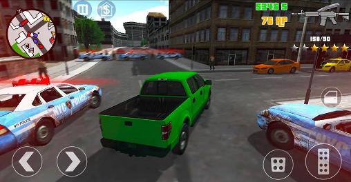 Gameplay of the Clash of crime: Mad San Andreas for Android phone or tablet.
