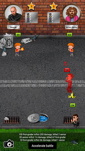 Gameplay of the Clash of schools for Android phone or tablet.