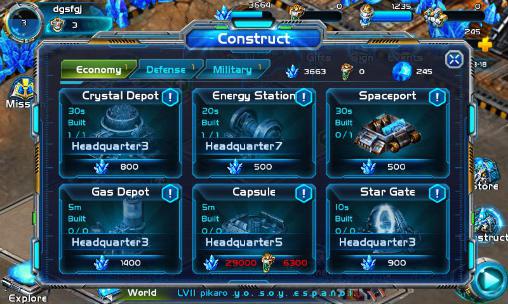 Gameplay of the Clash of star war for Android phone or tablet.