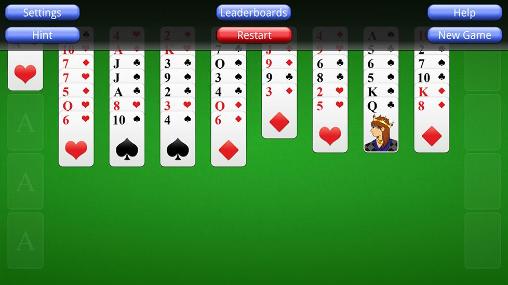 Gameplay of the Classic freecell solitaire for Android phone or tablet.