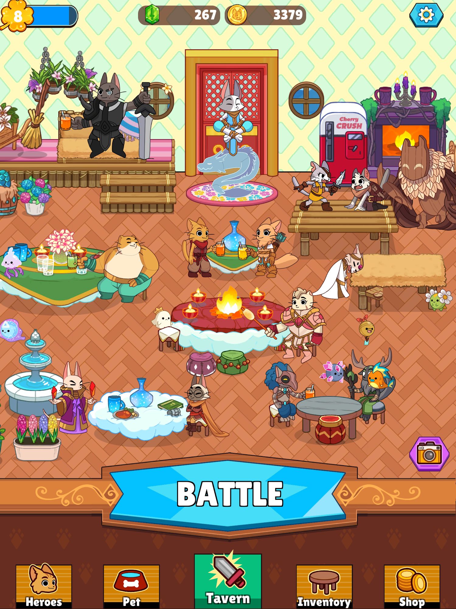 Clicker Cats - RPG Idle Heroes - Android game screenshots.