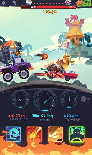 Clicker racing - Android game screenshots.