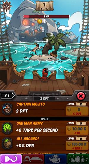 Gameplay of the Clicker pirates for Android phone or tablet.