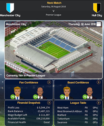 Club soccer director 2018: Football club manager - Android game screenshots.