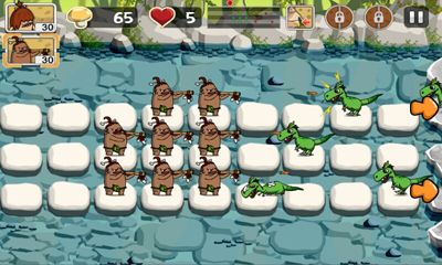 Gameplay of the Cocopocus Dinosaur vs Caveman for Android phone or tablet.
