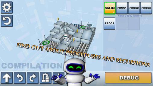 Gameplay of the Coddy: World on algorithm for Android phone or tablet.