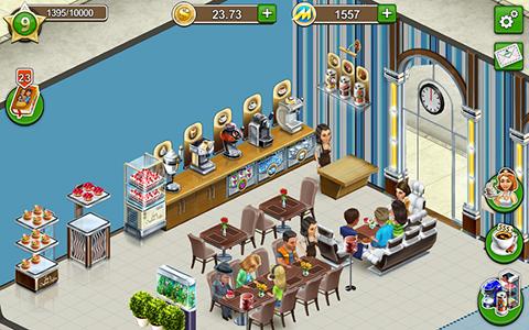 Gameplay of the Coffee shop: Cafe business sim for Android phone or tablet.