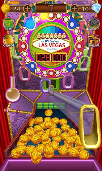 Gameplay of the Coin dozer: Las Vegas trip for Android phone or tablet.