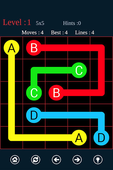 Gameplay of the Color lines for Android phone or tablet.