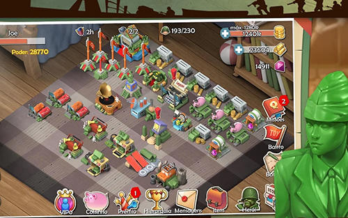 Gameplay of the Commander of toys for Android phone or tablet.
