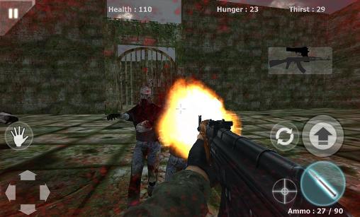 Gameplay of the Commando: Zombie assault for Android phone or tablet.