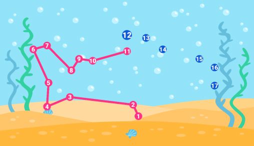 Gameplay of the Connect the dots: Learn numbers for Android phone or tablet.