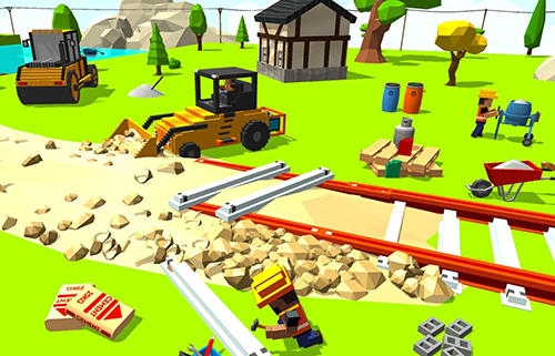 Construct railroad euro train - Android game screenshots.