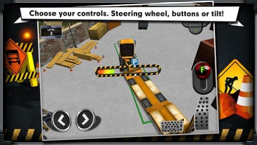 Gameplay of the Construction: Trucker parking simulator for Android phone or tablet.