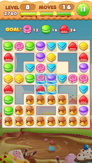 Gameplay of the Cookie boom for Android phone or tablet.