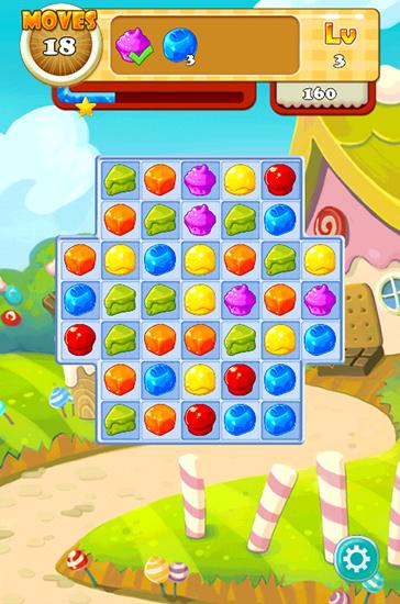 Gameplay of the Cookie crush for Android phone or tablet.