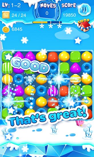 Gameplay of the Cookies blast mania: Christmas for Android phone or tablet.