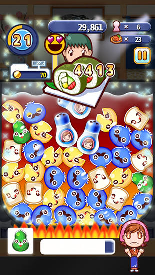 Gameplay of the Cooking mama: Let's cook puzzle for Android phone or tablet.