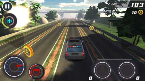 Gameplay of the Cop riot 3D: Car chase race for Android phone or tablet.