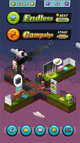 Cow pig run - Android game screenshots.