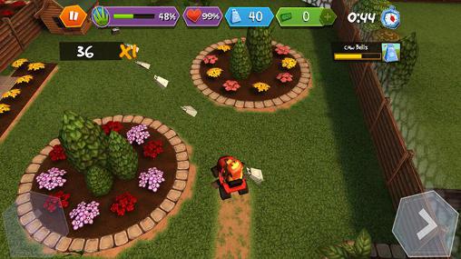 Gameplay of the Cows vs sheep: Mower mayhem for Android phone or tablet.
