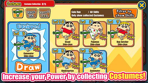 Gameplay of the Crayon Shin-chan: Storm called! Flaming Kasukabe runner!! for Android phone or tablet.