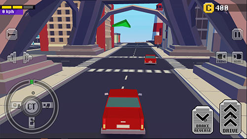 Crazy car: Fast driving in town - Android game screenshots.