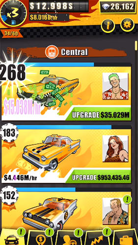 Crazy taxi gazillionaire - Android game screenshots.