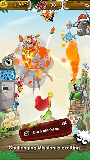 Gameplay of the Crazy farm war for Android phone or tablet.