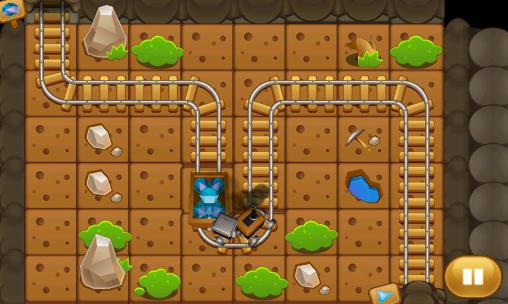 Gameplay of the Crazy mining car: Puzzle game for Android phone or tablet.